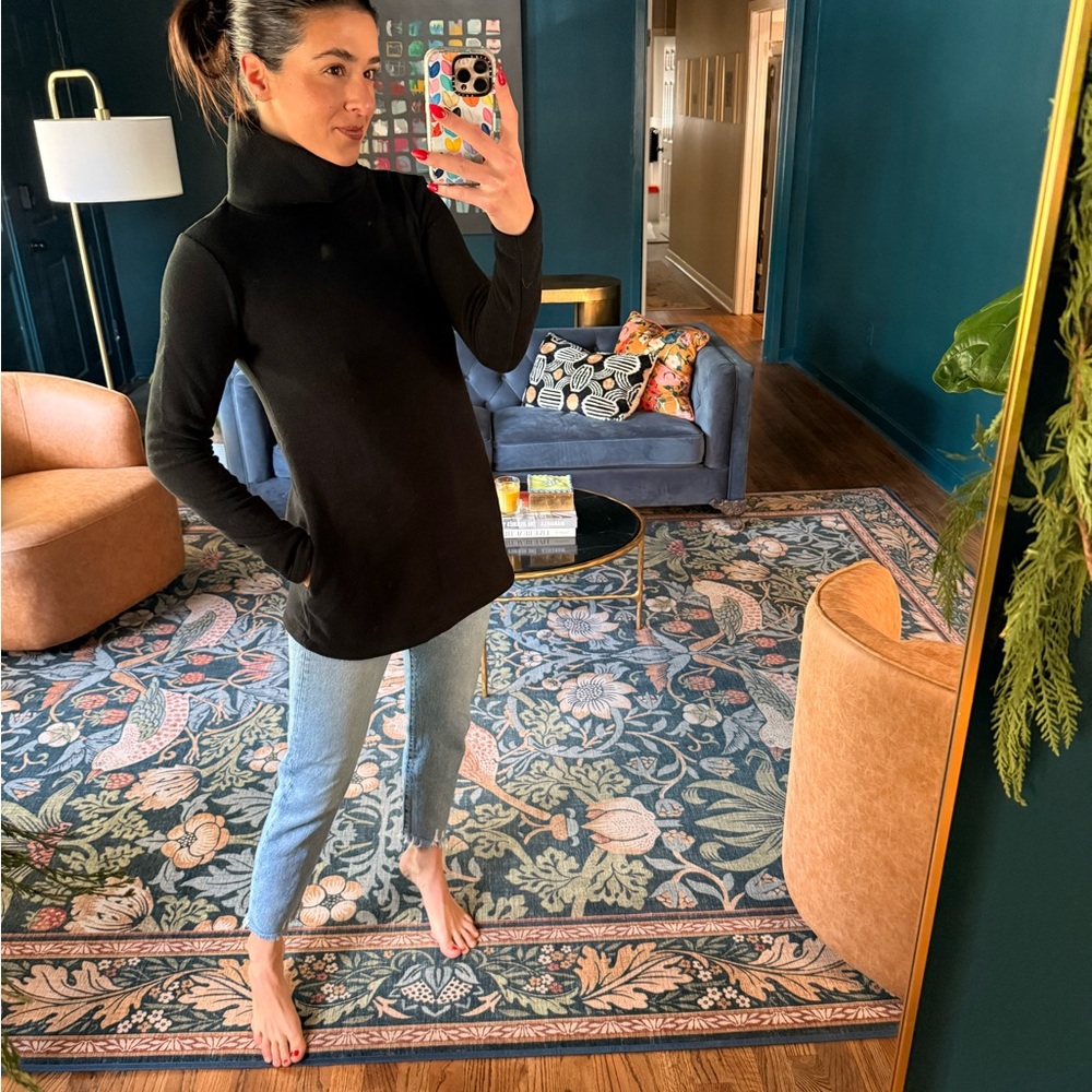 Dudley Stephens Black Turtleneck Sweater